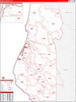 Humboldt, Ca Carrier Route Wall Map