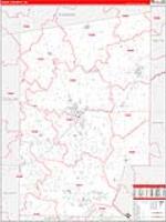 Hunt, Tx Carrier Route Wall Map