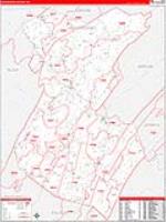 Huntingdon, Pa Carrier Route Wall Map