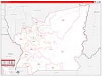 Idaho, Id Carrier Route Wall Map