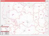 Iowa, Wi Carrier Route Wall Map