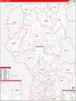 Iredell, Nc Carrier Route Wall Map