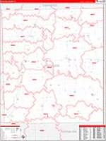 Iroquois, Il Carrier Route Wall Map
