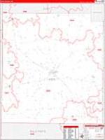 Jack, Tx Carrier Route Wall Map