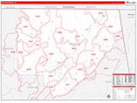 Jackson, Al Carrier Route Wall Map