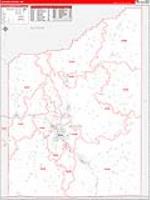 Jackson, Or Carrier Route Wall Map