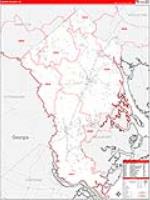 Jasper, Sc Carrier Route Wall Map