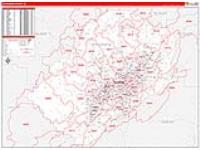 Jefferson, Al Carrier Route Wall Map