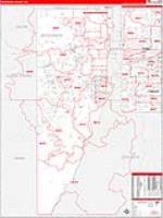 Jefferson, Co Carrier Route Wall Map