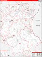 Jefferson, Mo Carrier Route Wall Map