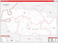 Jefferson, Ms Carrier Route Wall Map