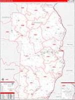 Jefferson, Oh Carrier Route Wall Map