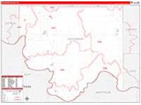 Jefferson, Ok Carrier Route Wall Map