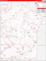 Jefferson, Pa Carrier Route Wall Map