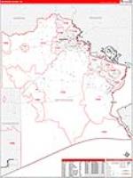 Jefferson, Tx Carrier Route Wall Map