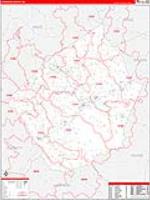 Johnston, Nc Carrier Route Wall Map