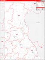 Juneau, Wi Carrier Route Wall Map