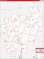 Kennebec, Me Carrier Route Wall Map