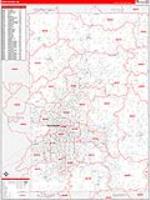 Kent, Mi Carrier Route Wall Map