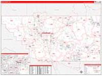 Kern, Ca Carrier Route Wall Map