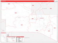 Kerr County, TX Zip Code Wall Map Basic Style by MarketMAPS - MapSales