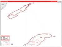 Keweenaw, Mi Carrier Route Wall Map