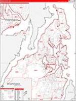 Kitsap, Wa Carrier Route Wall Map