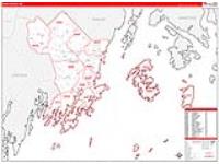 Knox, Me Carrier Route Wall Map