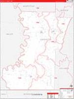 Lafayette, Ar Carrier Route Wall Map