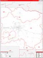 Lafayette, Ms Carrier Route Wall Map