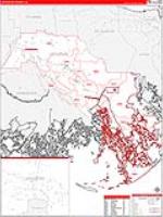 Lafourche Parish (), La Carrier Route Wall Map