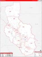 Lake, Ca Carrier Route Wall Map