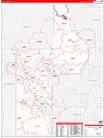 Lake, Fl Carrier Route Wall Map