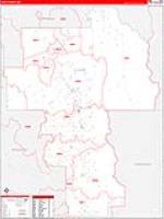 Lake, Mt Carrier Route Wall Map