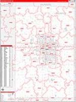 Lancaster, Ne Carrier Route Wall Map