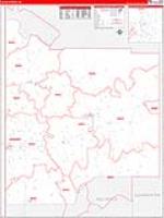 Latah, Id Carrier Route Wall Map