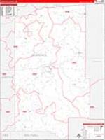 Lawrence, Ms Carrier Route Wall Map