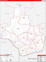 Lawrence, Oh Carrier Route Wall Map