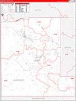 Lawrence, Sd Carrier Route Wall Map