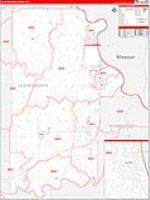 Leavenworth, Ks Carrier Route Wall Map
