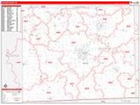 Lenawee, Mi Carrier Route Wall Map
