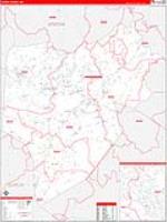 Lenoir, Nc Carrier Route Wall Map