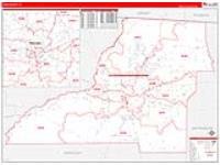 Leon, Fl Carrier Route Wall Map