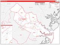 Liberty, Ga Carrier Route Wall Map