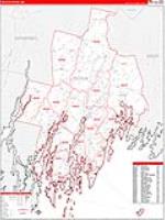 Lincoln, Me Carrier Route Wall Map