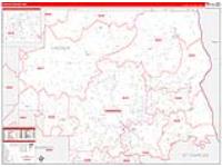 Lincoln, Mo Carrier Route Wall Map