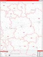 Lincoln, Ok Carrier Route Wall Map