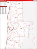 Lincoln, Or Carrier Route Wall Map