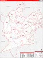 Lincoln, Wv Carrier Route Wall Map