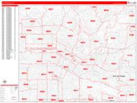 Los Angeles County, CA Zip Code Wall Map Basic Style by MarketMAPS ...